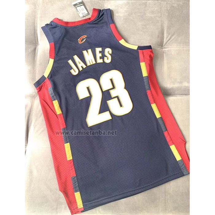 Camiseta Cleveland Cavaliers Lebron James #23 Mitchell & Ness 2008-09 Azul
